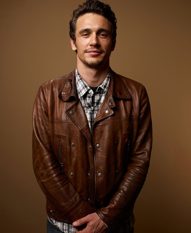 James Franco Motorcycle Distressed Brown Leather Jacket James Franco Motorcycle Distressed Brown Leather Jacket - Image 6