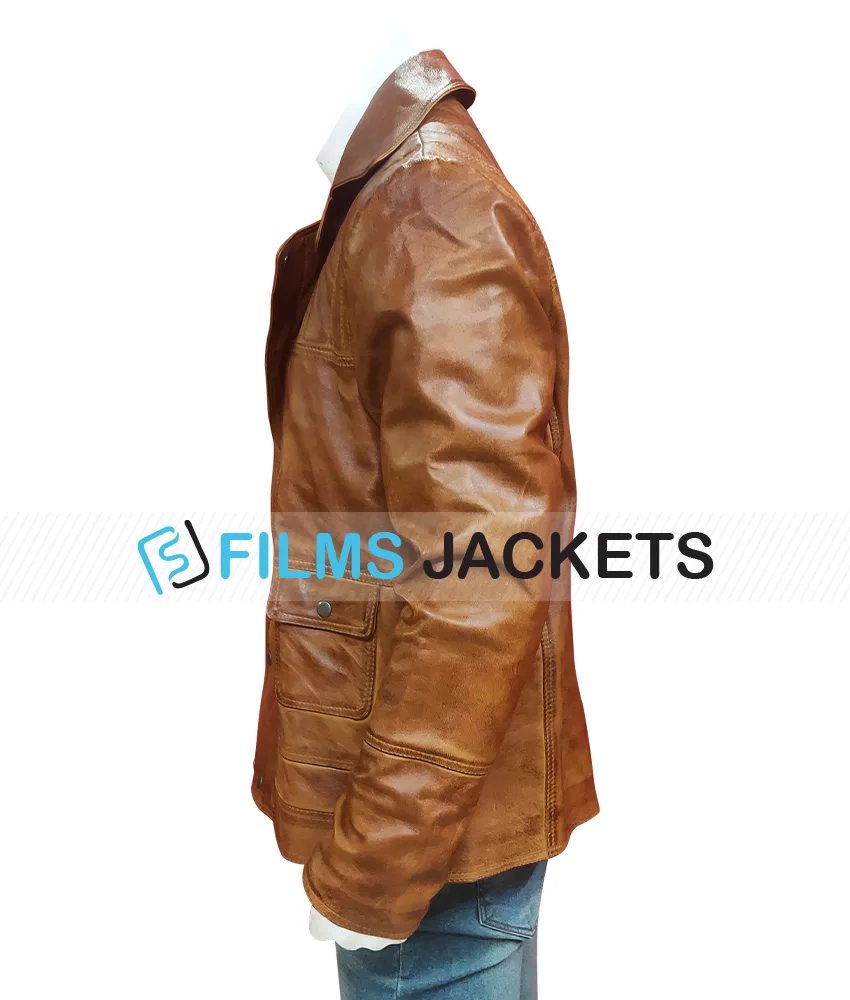 James Franco Motorcycle Distressed Brown Leather Jacket James Franco Motorcycle Distressed Brown Leather Jacket - Image 4