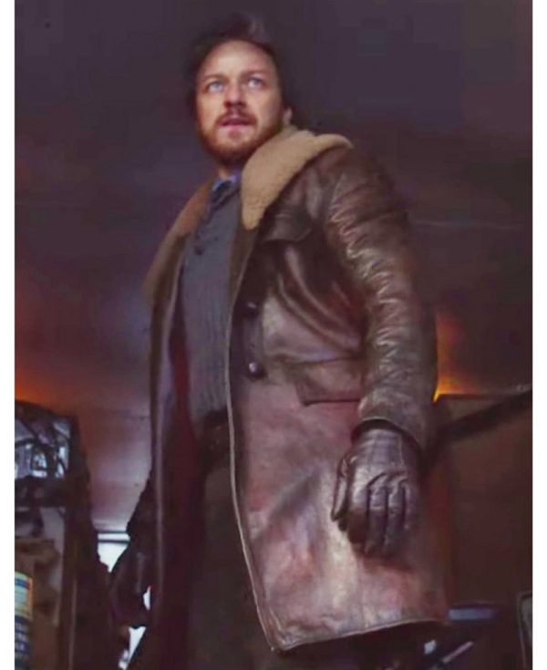 James Mcavoy His Dark Materials Brown Leather Coat