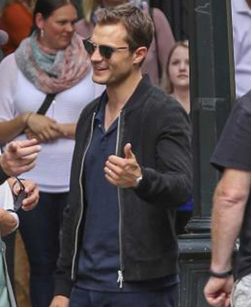 Fifty Shades Freed Jamie Dornan Bomber Suede Jacket Fifty Shades Freed Jamie Dornan Bomber Suede Jacket - Image 4