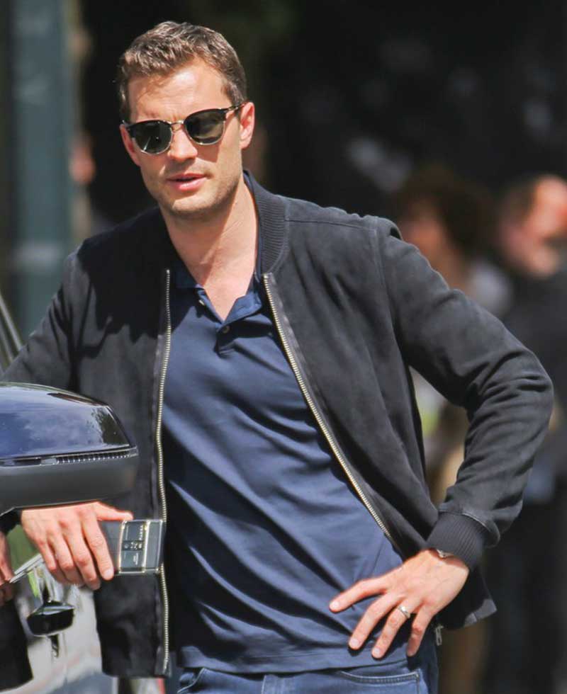 Fifty Shades Freed Jamie Dornan Bomber Suede Jacket Fifty Shades Freed Jamie Dornan Bomber Suede Jacket - Image 2