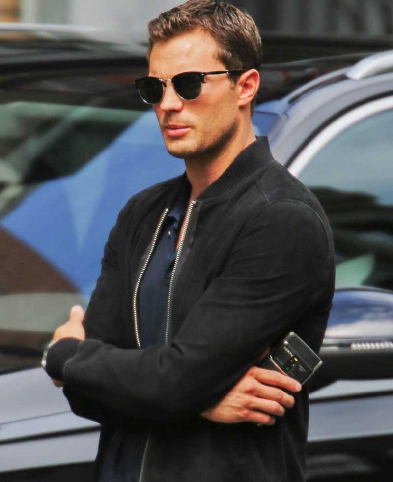 Fifty Shades Freed Jamie Dornan Bomber Suede Jacket Fifty Shades Freed Jamie Dornan Bomber Suede Jacket - Image 3