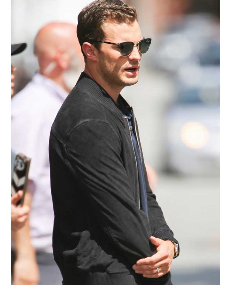 Fifty Shades Freed Jamie Dornan Bomber Suede Jacket Fifty Shades Freed Jamie Dornan Bomber Suede Jacket - Image 5
