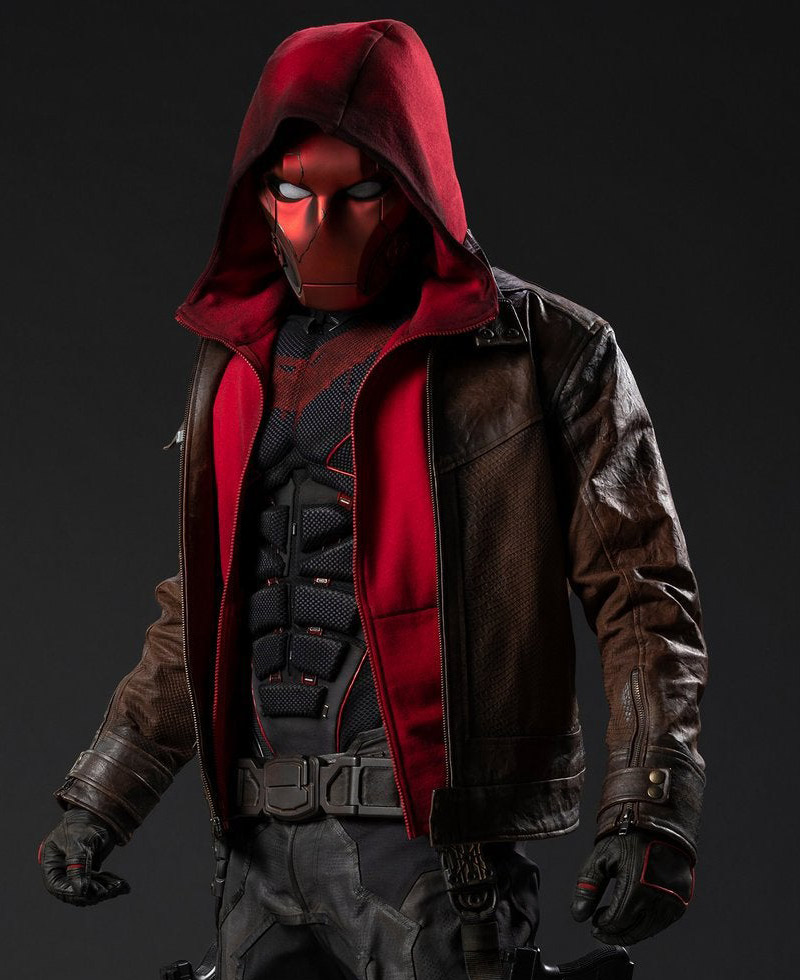 Titans Jason Todd Leather Jacket with Hoodie titans jason todd jacket