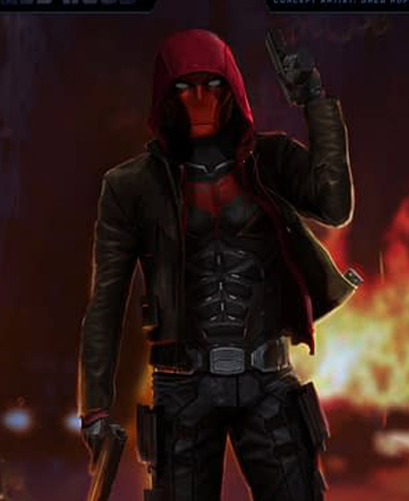 Titans Jason Todd Leather Jacket with Hoodie titans jason leather jacket