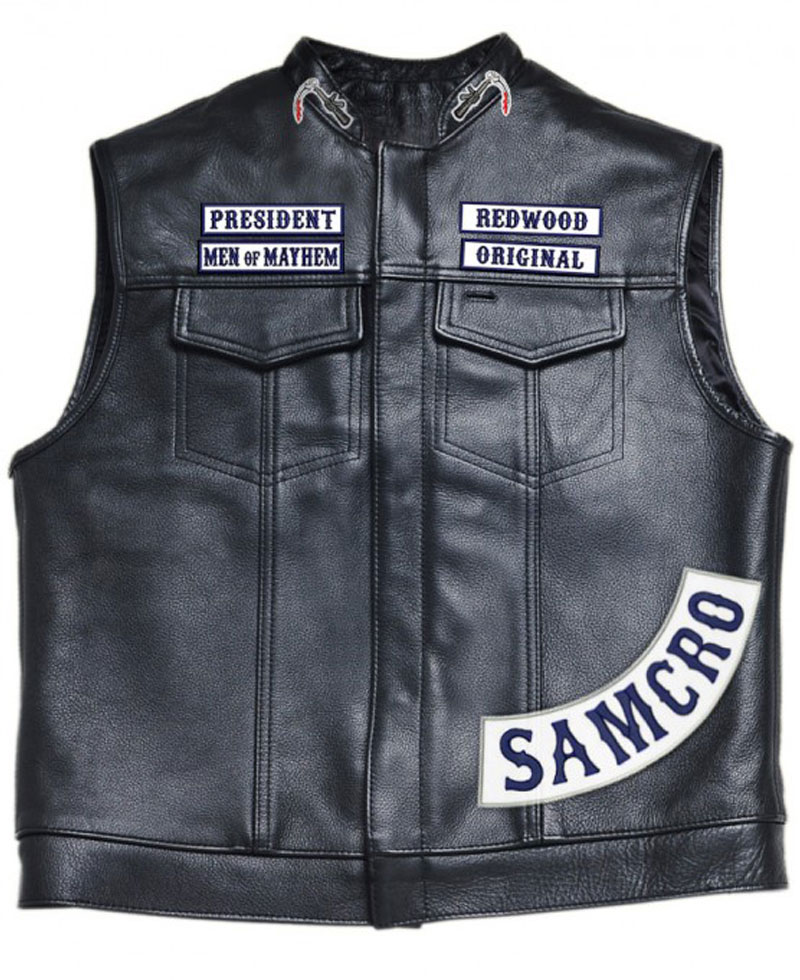 Sons of Anarchy Motorcycle Leather Vest Sons of Anarchy Motorcycle Leather Vest - Image 2