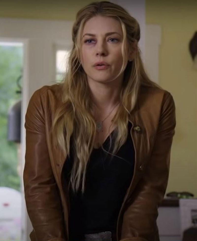 Big Sky Katheryn Winnick Waxed Brown Leather Jacket Big Sky Katheryn Winnick Waxed Brown Leather Jacket - Image 4