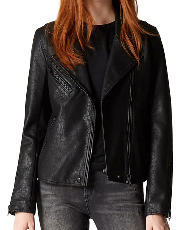 Jessica Parker Kennedy The Flash S05 Black Leather Jacket Jessica Parker Kennedy The Flash S05 Black Leather Jacket