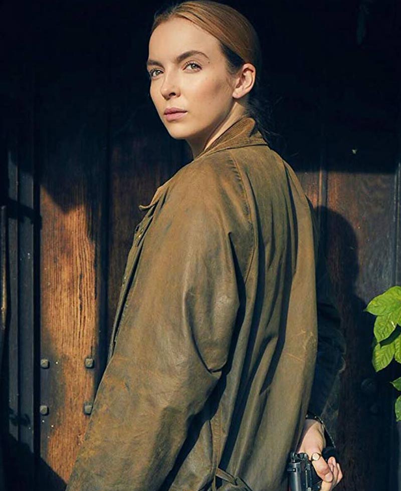 Jodie Comer Killing Eve Brown Coat Jodie Comer Killing Eve Brown Coat - Image 3