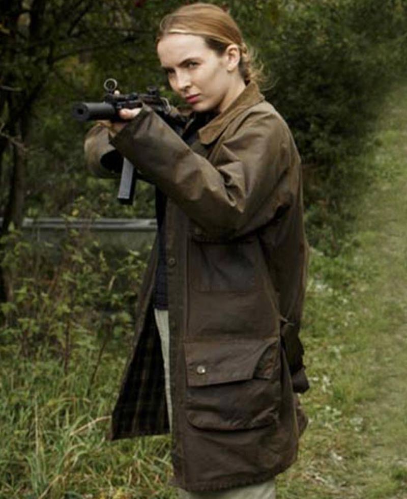 Jodie Comer Killing Eve Brown Coat Jodie Comer Killing Eve Brown Coat - Image 2