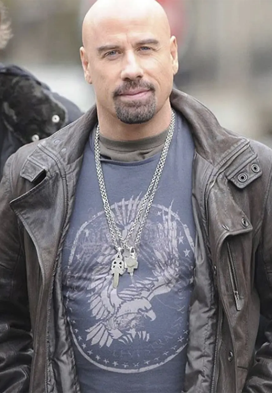 Charlie Wax From Paris With Love John Travolta Leather Jacket from paris with love brown leather jacket