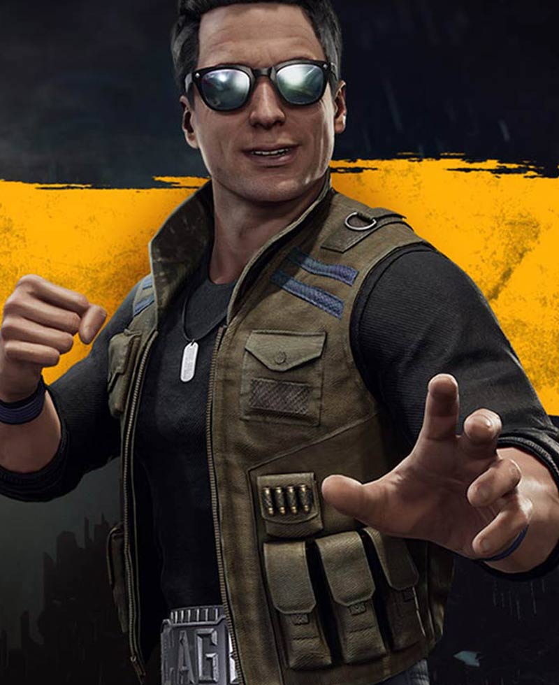 Johnny Cage Mortal Kombat 11 Green Vest Johnny Cage Mortal Kombat 11 Green Vest - Image 2