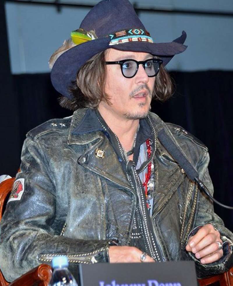 Johnny Depp Vintage Black Leather Jacket Johnny Depp Vintage Black Leather Jacket - Image 4