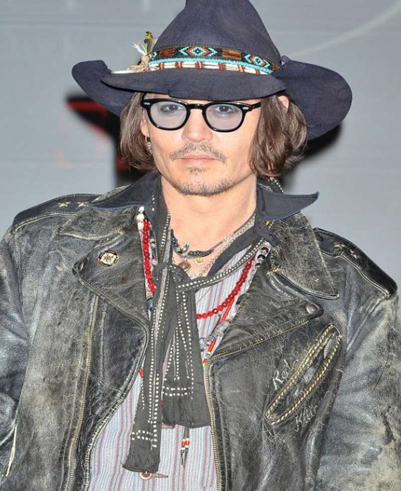 Johnny Depp Vintage Black Leather Jacket Johnny Depp Vintage Black Leather Jacket - Image 5