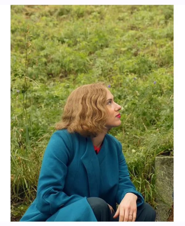 Scarlett Johansson Jojo Rabbit Blue Coat