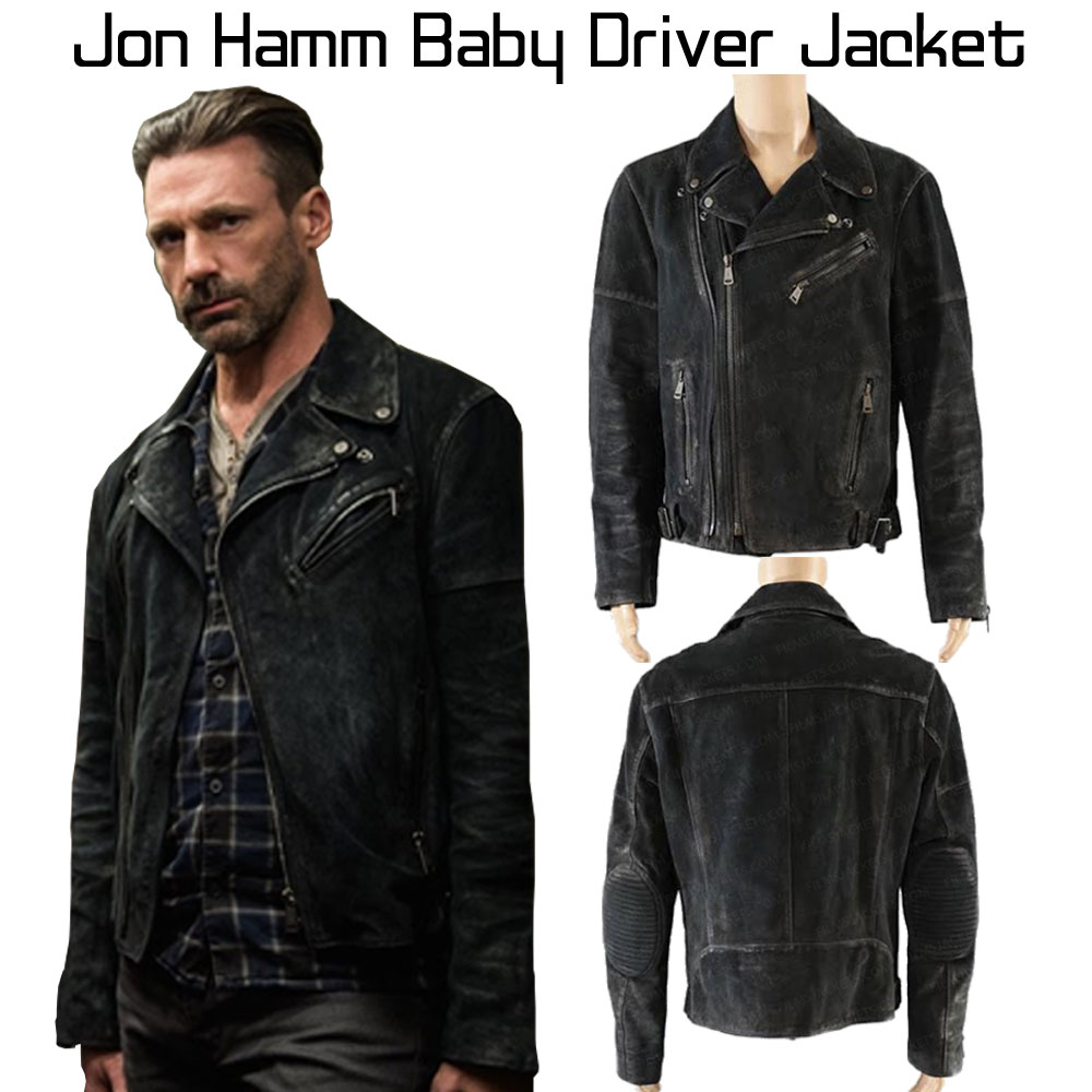 Buddy Baby Driver Jon Hamm Leather Jacket Buddy Baby Driver Jon Hamm Leather Jacket - Image 3