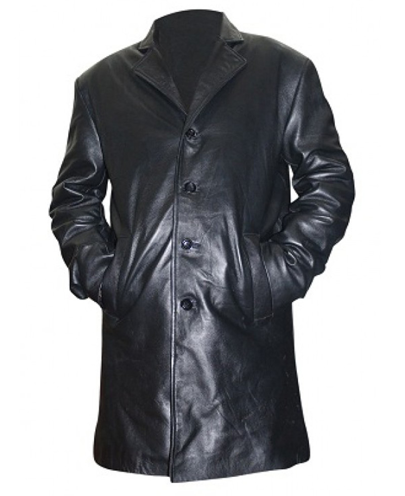 Joshua Jackson Fringe Peter Bishop Leather Coat