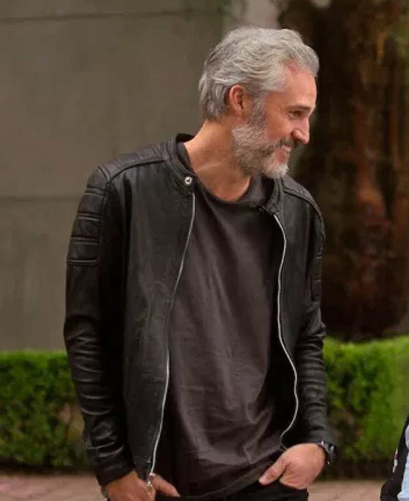 Juan Pablo Medina Dad Wanted Black Leather Jacket Juan Pablo Medina Dad Wanted Black Leather Jacket - Image 2