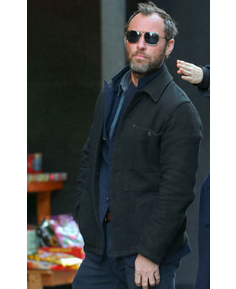 Jude Law The Rhythm Section Black Jacket Jude Law The Rhythm Section Black Jacket - Image 4
