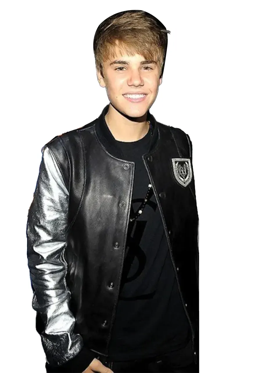 Justin Bieber Black And Silver Jacket Justin Bieber Black And Silver Jacket - Image 2