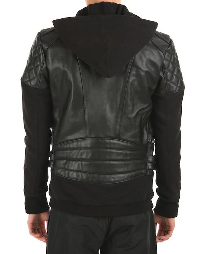 Justin Bieber Leather Jacket with Hoodie Justin Bieber Leather Jacket with Hoodie - Image 2