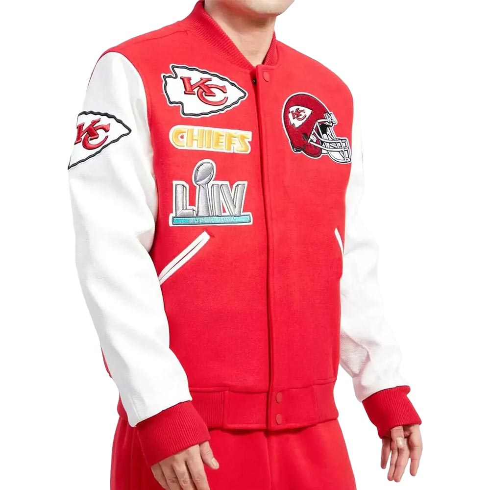 Kansas City Chiefs Logo Varsity Jacket Kansas City Chiefs Logo Varsity Jacket - Image 4