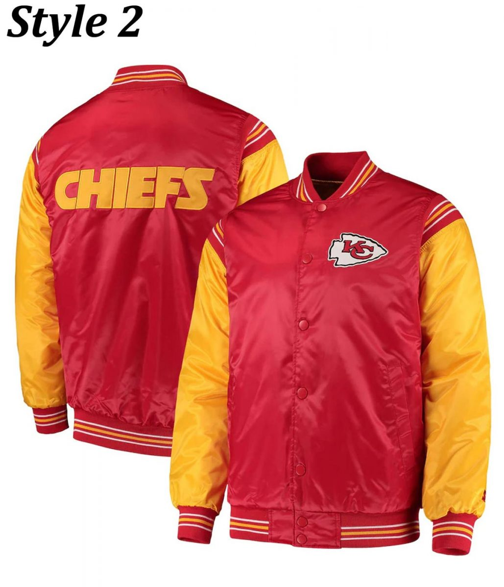 Kansas City Chiefs Varsity Red and Yellow Satin Jacket Kansas City Chiefs Varsity Red and Yellow Satin Jacket - Image 6