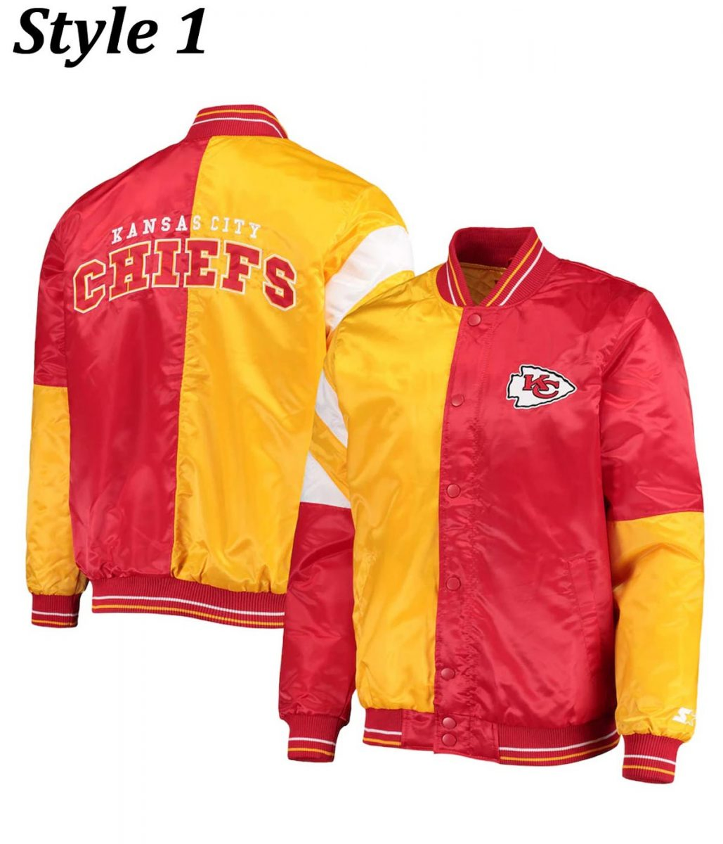 Kansas City Chiefs Varsity Red and Yellow Satin Jacket Kansas City Chiefs Varsity Red and Yellow Satin Jacket - Image 3