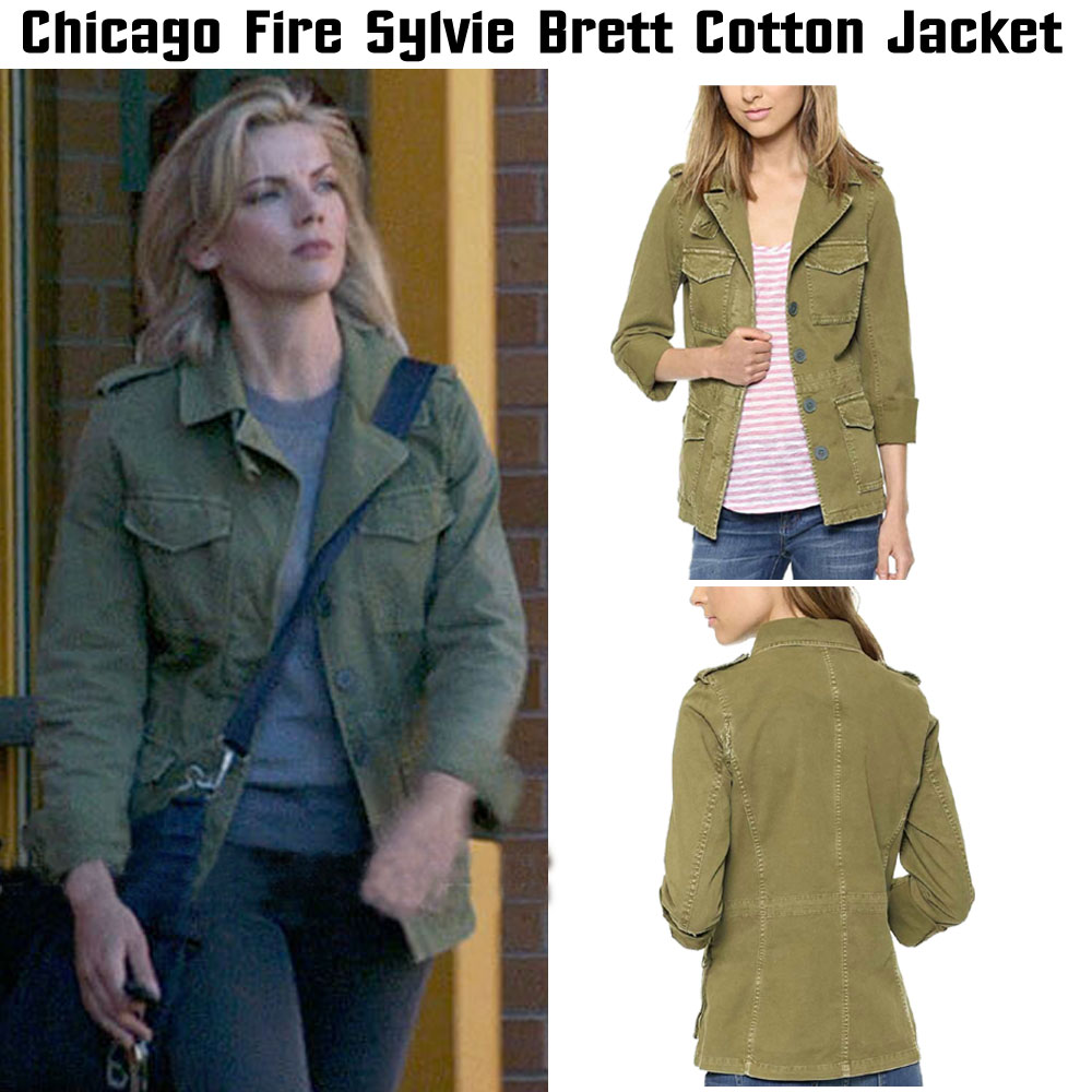 Kara Killmer Chicago Fire Green Jacket Kara Killmer Chicago Fire Green Jacket - Image 4