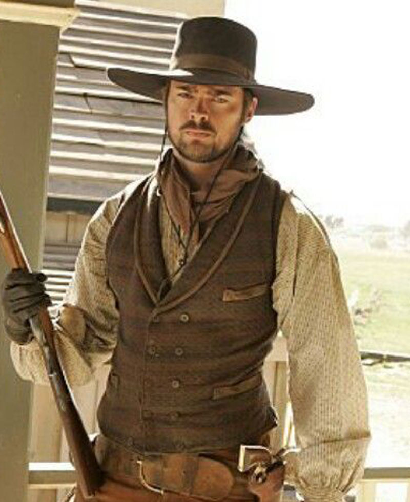 Karl Urban Comanche Moon Brown Vest Karl Urban Comanche Moon Brown Vest - Image 4