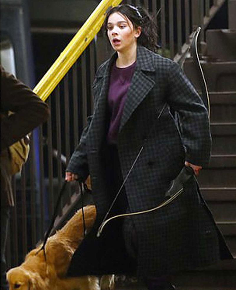 Hailee Steinfeld Hawkeye Black and Grey Coat Hailee Steinfeld Hawkeye Black and Grey Coat - Image 6