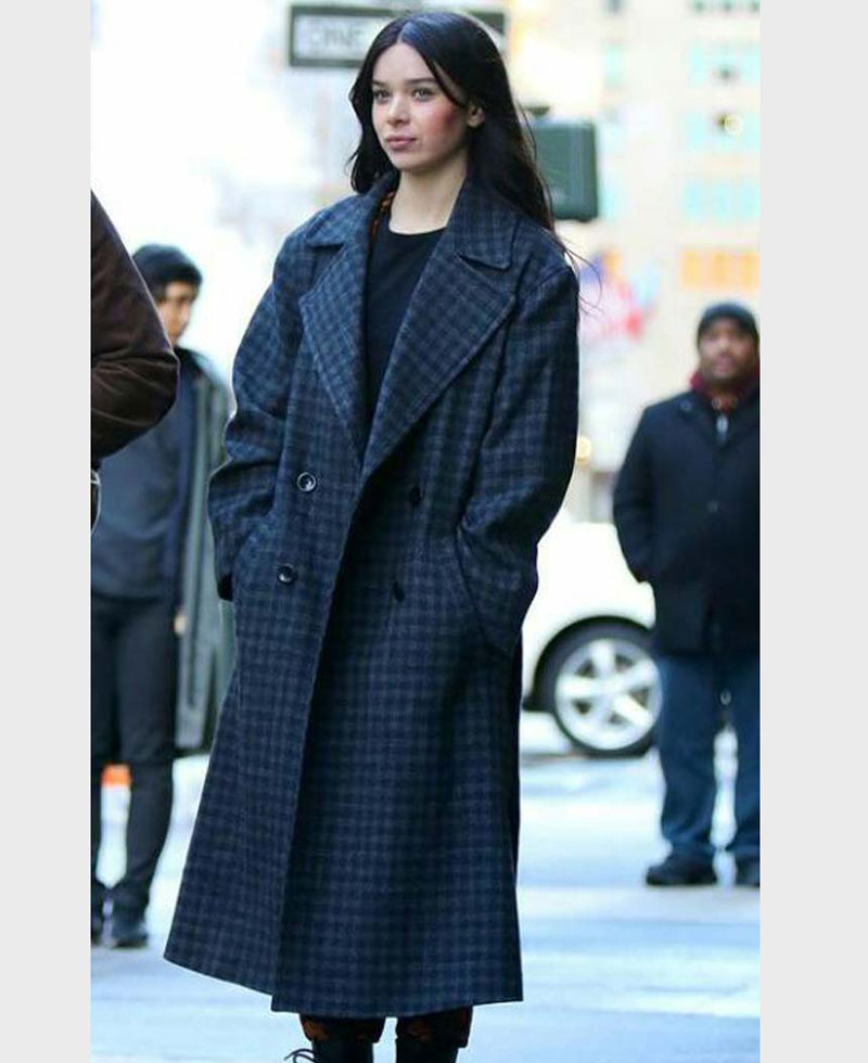 Hailee Steinfeld Hawkeye Black and Grey Coat Hailee Steinfeld Hawkeye Black and Grey Coat - Image 2
