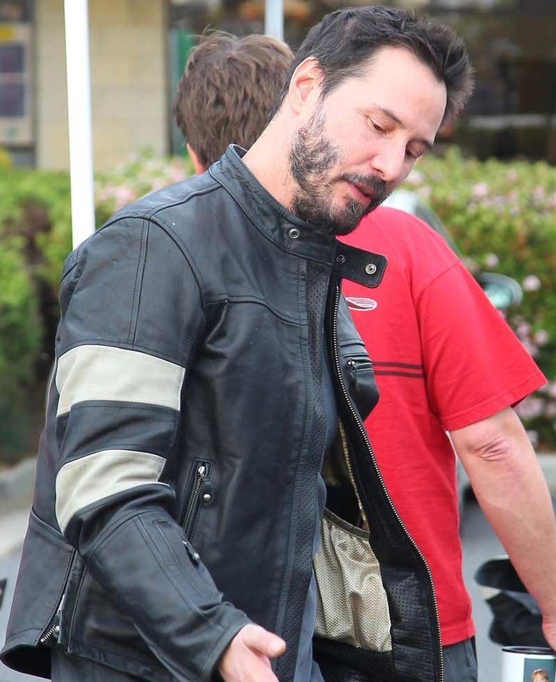 Keanu Reeves John Wick Motorcycle Leather Jacket Keanu Reeves John Wick Motorcycle Leather Jacket - Image 4
