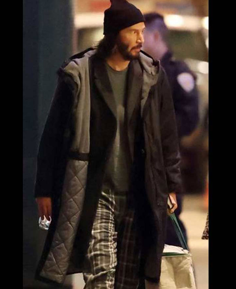 Keanu Reeves The Matrix 4 Coat with Hood Keanu Reeves The Matrix 4 Coat with Hood - Image 2