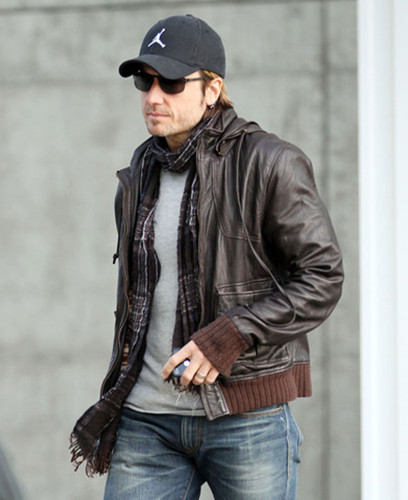Keith Urban Brown Leather Jacket Keith Urban Brown Leather Jacket - Image 2