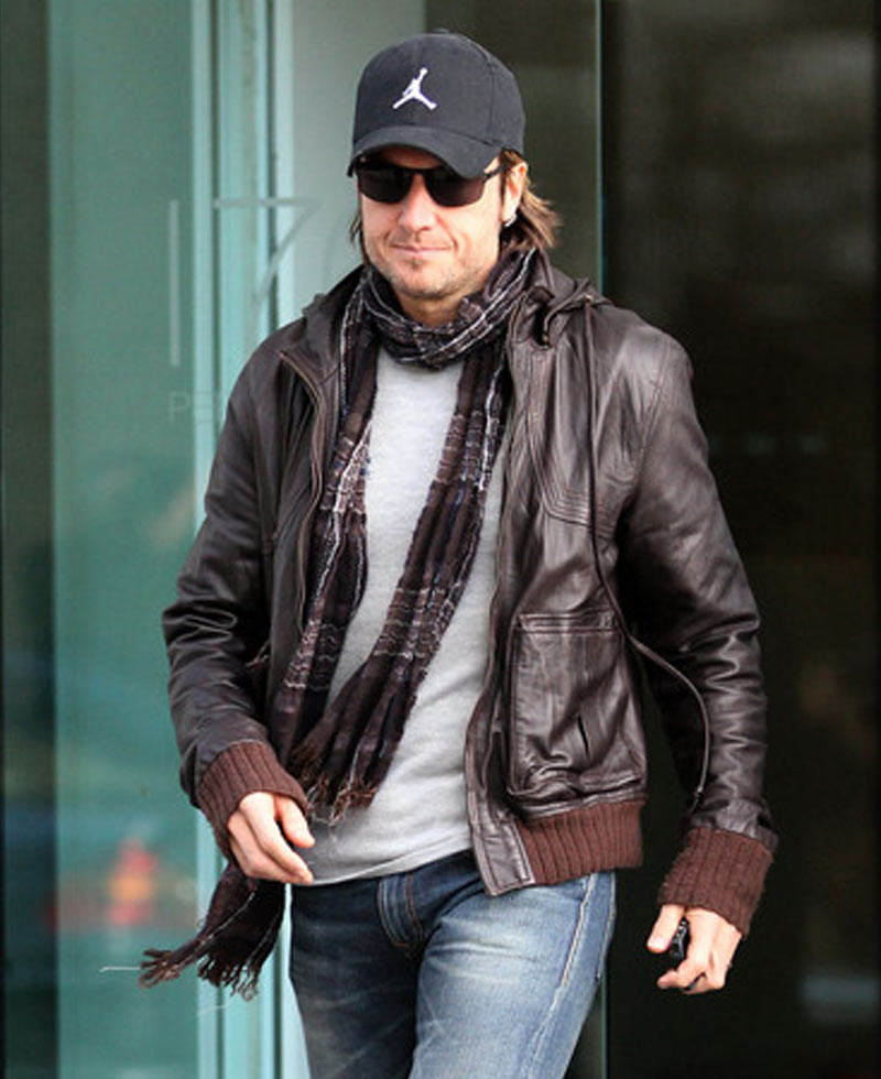 Keith Urban Brown Leather Jacket