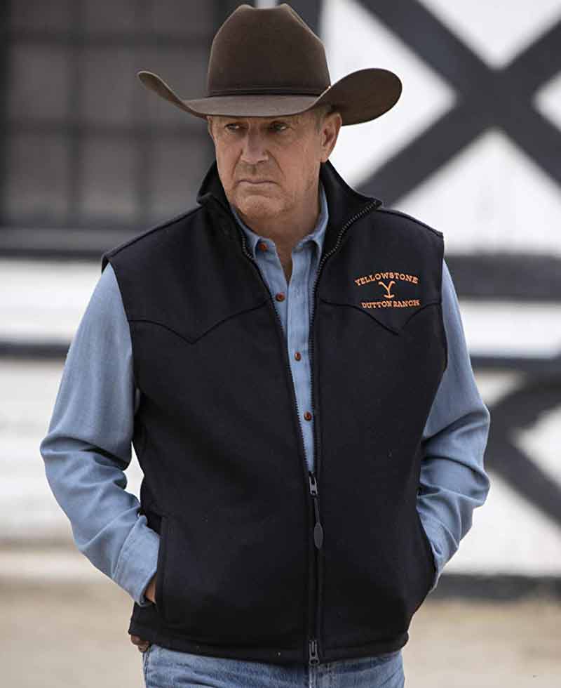 yellowstone john dutton black vest