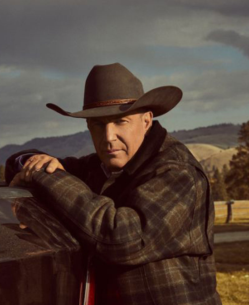 Kevin Costner Yellowstone Plaid Jacket Kevin Costner Yellowstone Plaid Jacket - Image 4