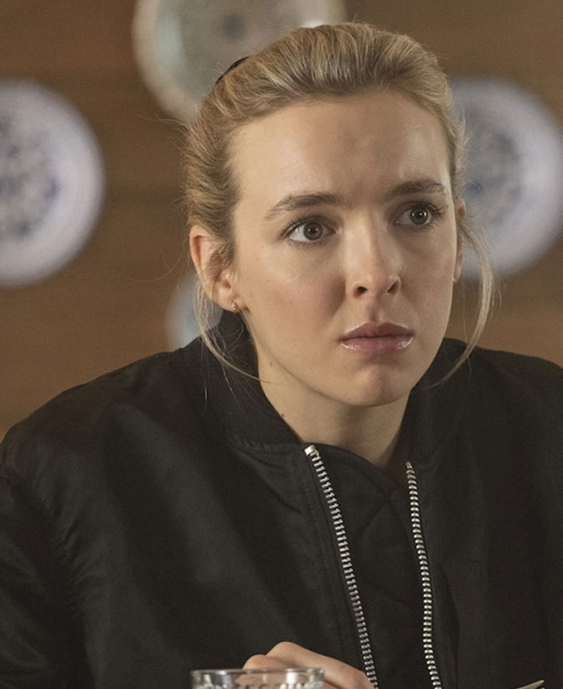 Killing Eve Jodie Comer Black Bomber Jacket Killing Eve Jodie Comer Black Bomber Jacket - Image 3