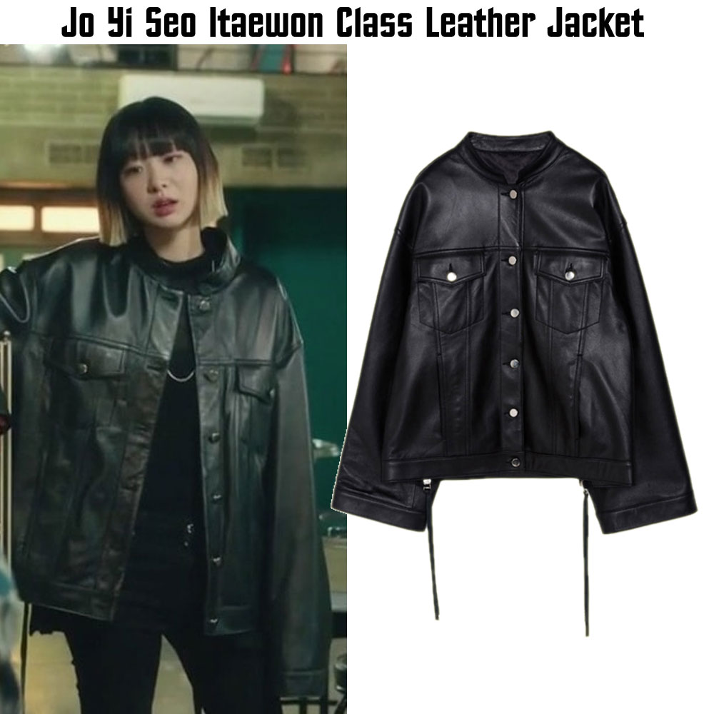 Itaewon Class Kim Da-Mi Black Leather Jacket Itaewon Class Kim Da-Mi Black Leather Jacket - Image 6