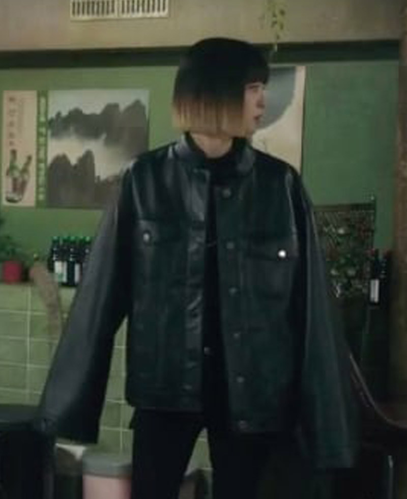 Itaewon Class Kim Da-Mi Black Leather Jacket Itaewon Class Kim Da-Mi Black Leather Jacket - Image 4
