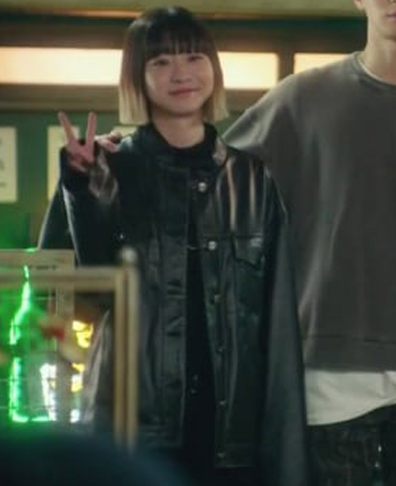 Itaewon Class Kim Da-Mi Black Leather Jacket Itaewon Class Kim Da-Mi Black Leather Jacket - Image 3