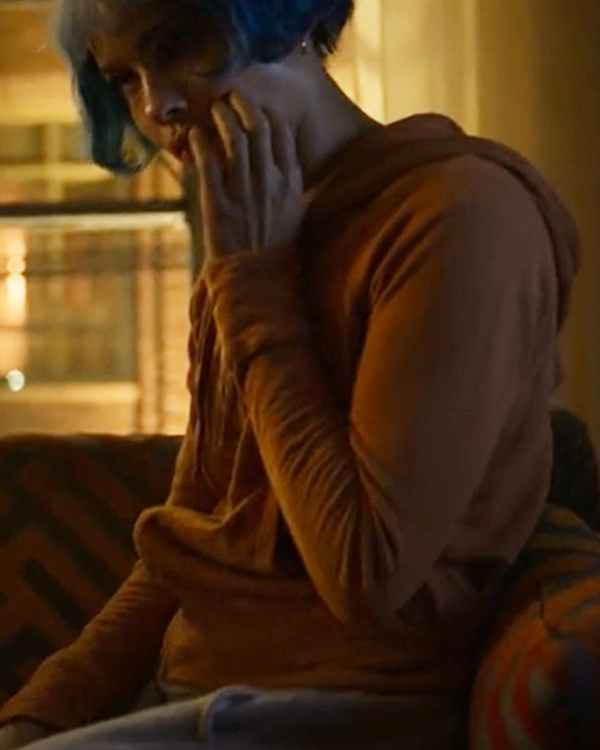 Kimi Zoe Kravitz Brown Hoodie Kimi Zoe Kravitz Brown Hoodie - Image 2