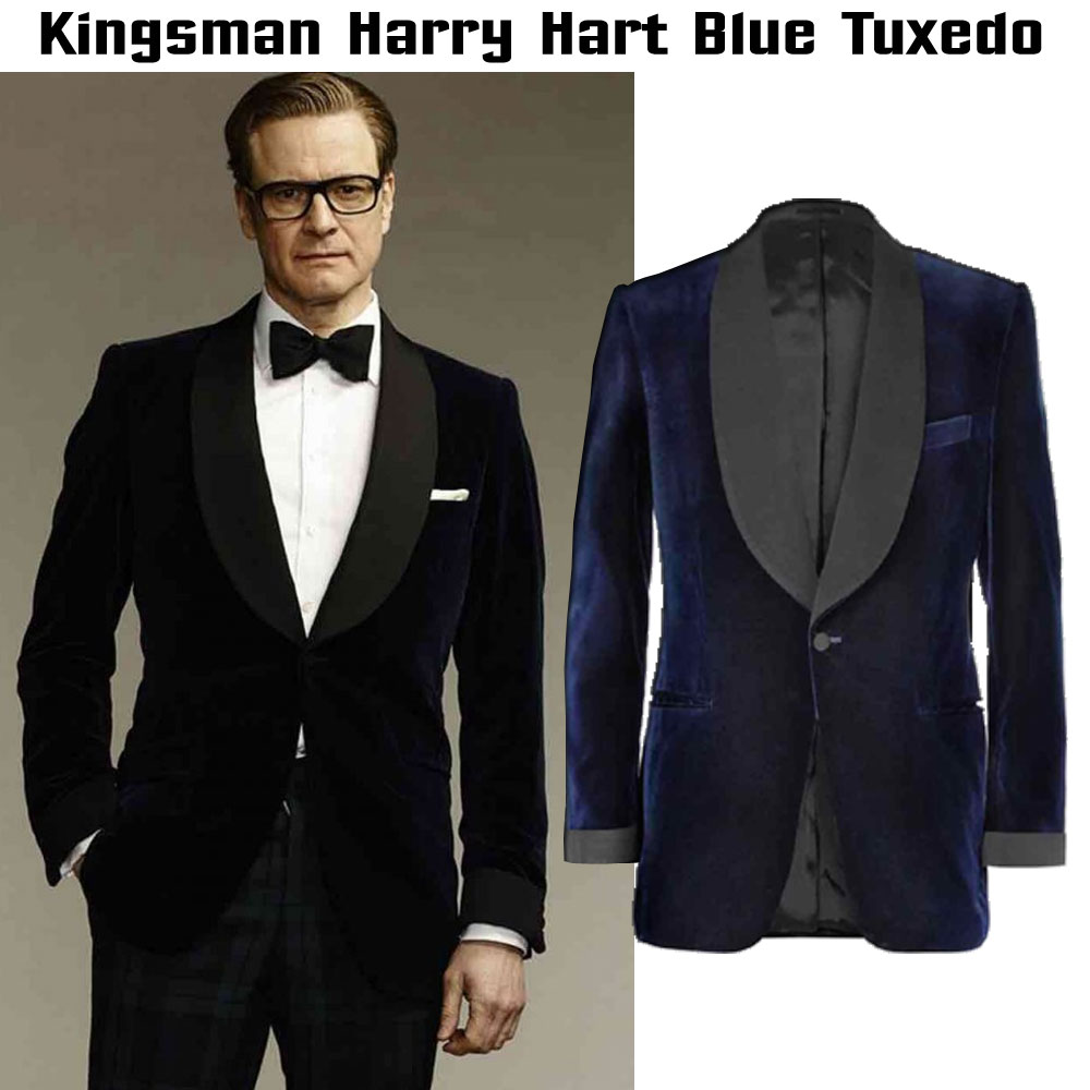 Kingsman Colin Firth Blue Tuxedo Kingsman Colin Firth Blue Tuxedo - Image 2
