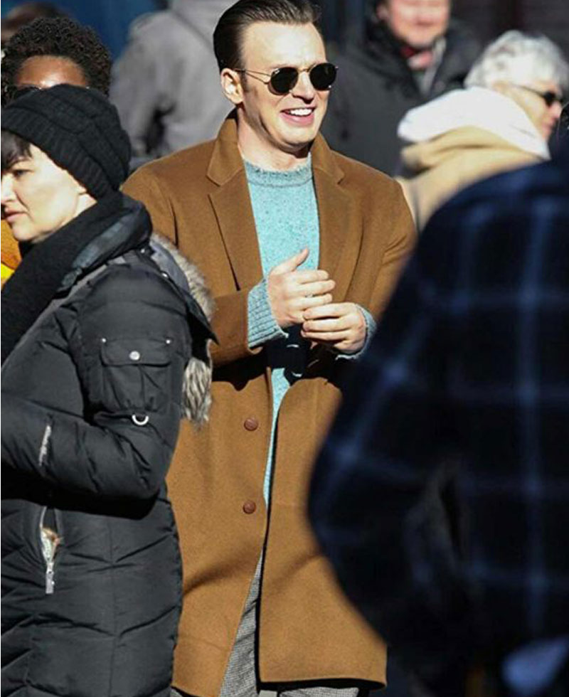Knives Out Chris Evans Brown Coat Knives Out Chris Evans Brown Coat - Image 3