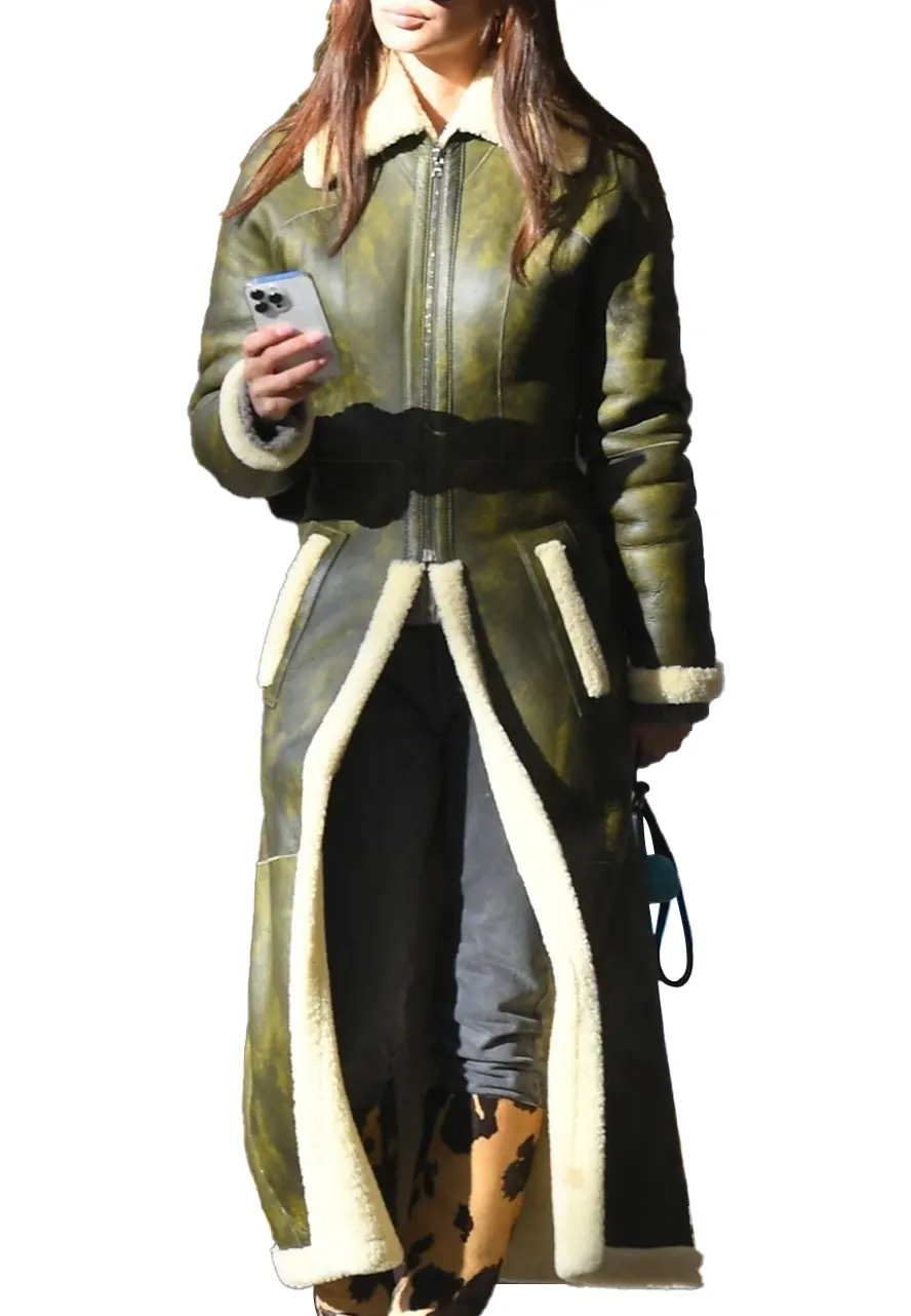Knwls Shearling Tie Dye Coat Knwls Shearling Tie Dye Coat - Image 3