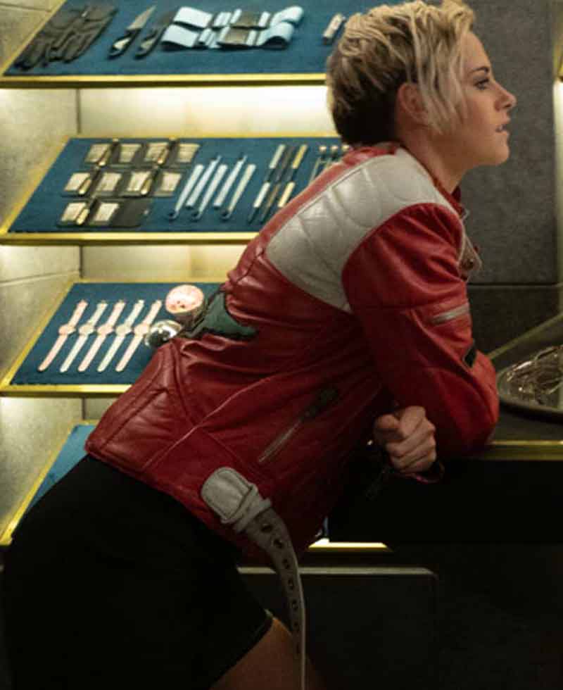 Kristen Stewart Charlie's Angels Red Leather Jacket Kristen Stewart Charlie's Angels Red Leather Jacket - Image 2