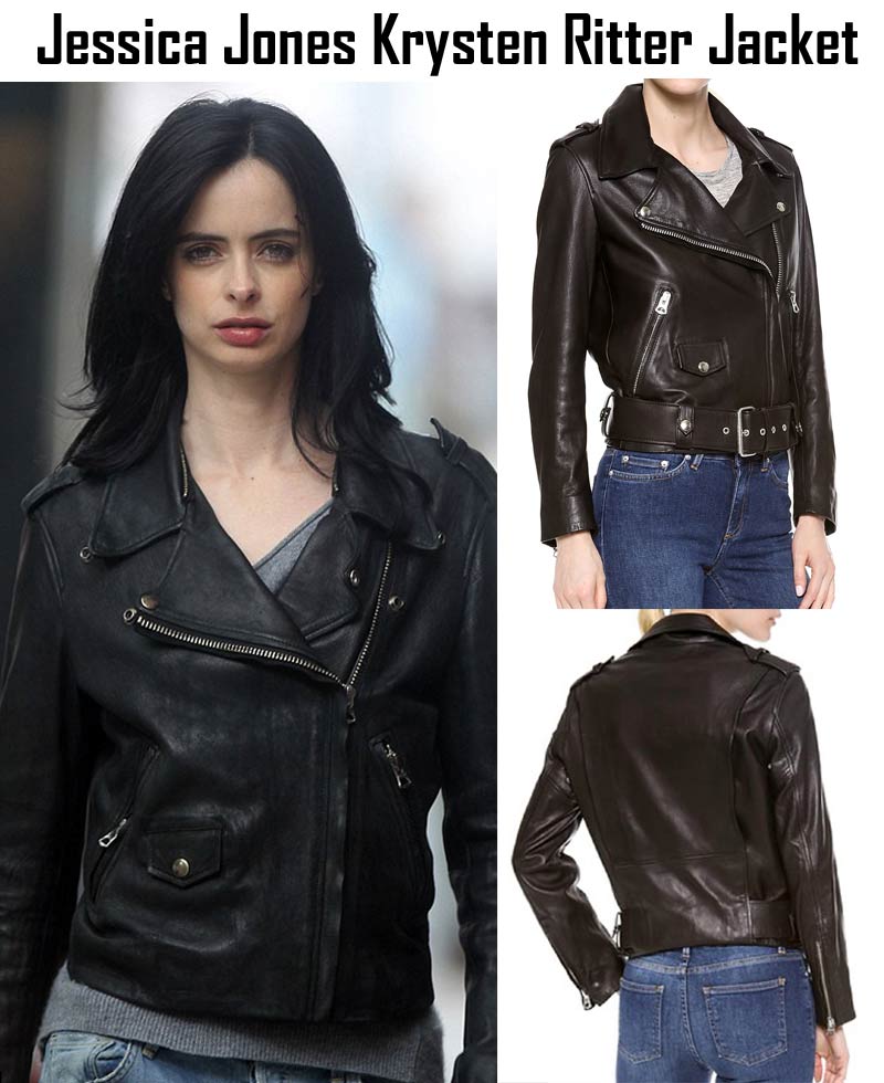 Jessica Jones TV Series Krysten Ritter Leather Jacket Jessica Jones TV Series Krysten Ritter Leather Jacket - Image 4