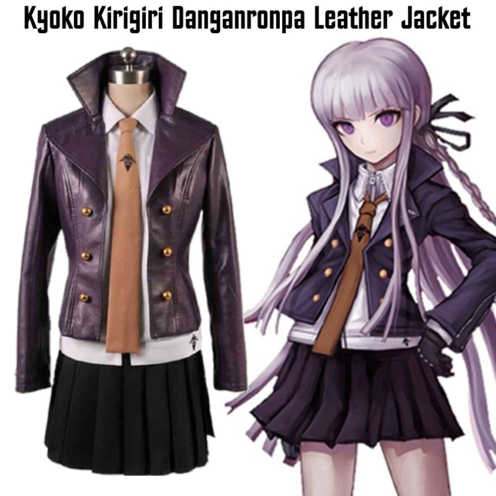 Kyoko Kirigiri Danganronpa Purple Leather Jacket Kyoko Kirigiri Danganronpa Purple Leather Jacket - Image 2