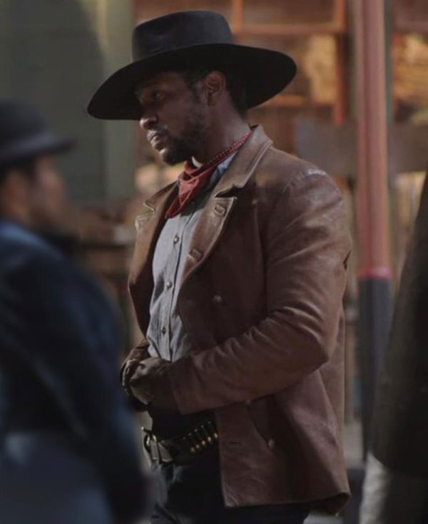 The Harder They Fall Lakeith Stanfield Brown Leather Jacket
